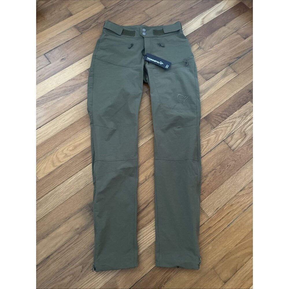 Norrona Femund Flex 1 Lightweight Hiking Women's Pants Olive Size XS - Picture 2 of 8